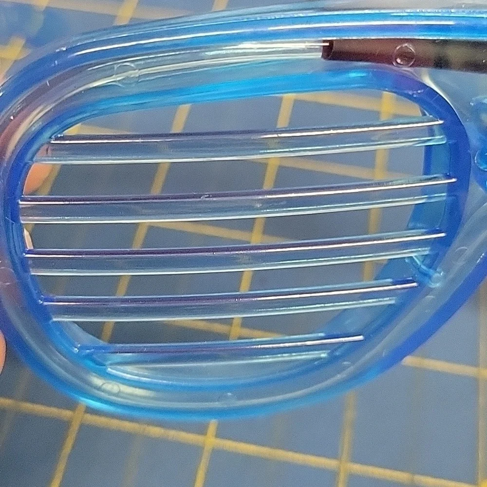 Blue Shutter Light Up 3 Different Speeds Shades Glasses